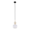 Lampa wisząca ryflowane szkło + kulka ozdobna SOPHIA COGNAC WHITE 1XE14 Tk Lighting 11589