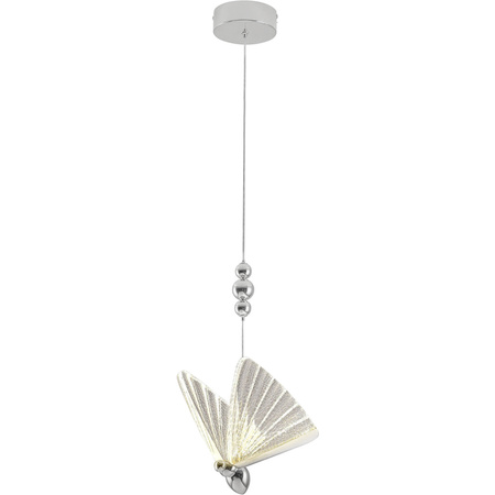 Lampa wisząca Mariposa Motyl 1 srebrna LED CCT Light Prestige LP-1715/1P CH
