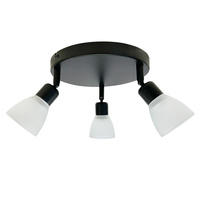 Costa plafon 3x40W E14 czarny klosz biały Candellux 98-29607