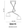 Lampa wisząca ZYTA 2 S chromowana AZzardo MD2300-2S abażury 36cm - kolor do wyboru