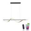 LAMPA WISZĄCA MATOWY MOSIĄDZ/ANTRACYT LED  Q-SWING Paul Neuhaus 2385-13 sterowana pilotem