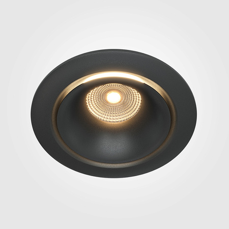 Oczko czarne podtynkowe LED 3000K Yin DL031-L12W3K-D-B Maytoni