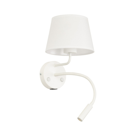 MAJA WHITE KINKIET 2 E27 + G9 + USB TK Lighting 10204