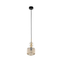 Lampa wisząca ryflowany koniakowy klosz SOPHIA COGNAC 1xE14 Tk Lighting 11038