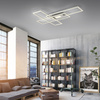 Lampa sufitowa srebrna prostokąty LED sterowana pilotem ASMIN Just Light 14693-55