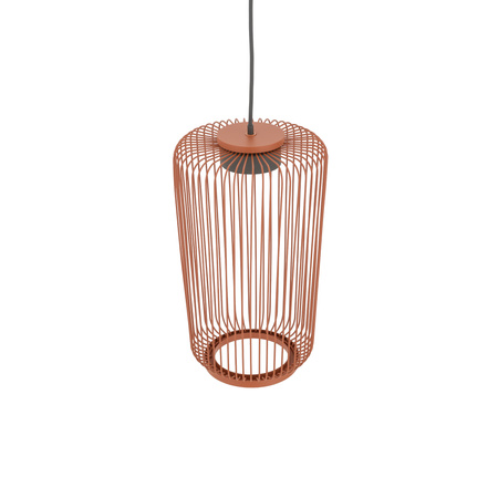 Lampa wisząca cylindryczna w kolorze terakota – wysoki druciany klosz 1xGX53 KENAI B Nowodvorski 12223