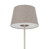 Lampa podłogowa beżowa z abażurem w jedwabisto szarym kolorze 1xE27 TUTOIA Nowodvorski 11683