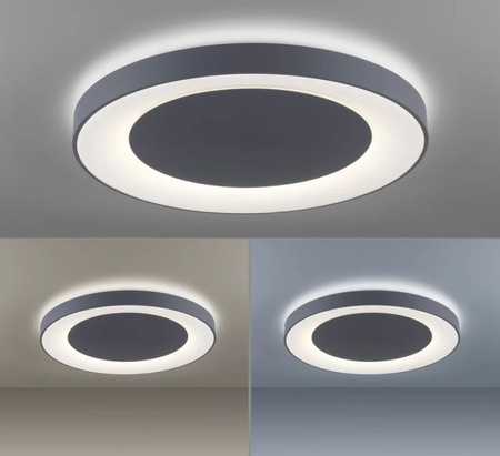 Lampa sufitowa plafon ANIKA czarny 70cm LED Leuchten Direkt 14327-18 sterowany pilotem