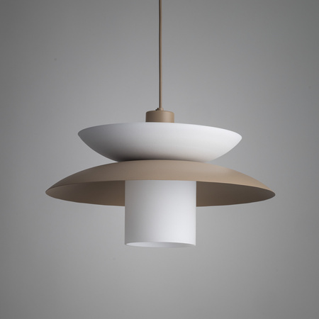Lampa wisząca beżowa z białym szklanym kloszem VERADO SABIA 1 TK Lighting 11766