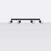 Lampa sufitowa NERO 4 czarny/chrom Sollux Lighting SL.1067