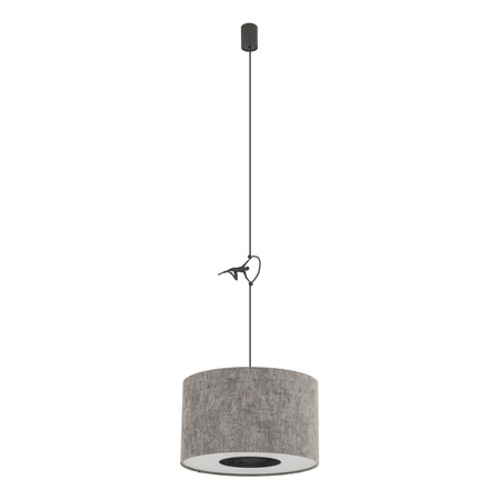 Lampa wisząca abażur z tkaniny 40cm w kolorze jedwabistego grafitu 1xE27 LAGO S Nowodvorski 11673