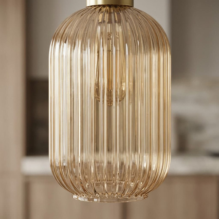 Lampa wisząca z ryflowanym kloszem HIRO Kaja Lighting K-5885