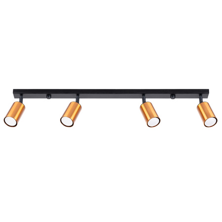 Plafon WINX 4L czarny/miedź Sollux SL.1379