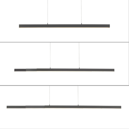 Lampa wisząca rozsuwana w kolorze antracytowym LED Q-ARIAN 2569-13 sterowana pilotem