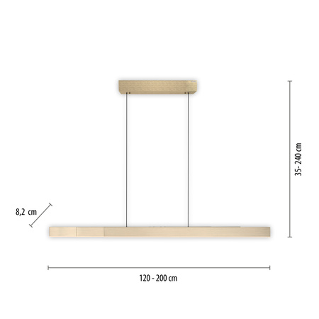 Lampa wisząca rozsuwana z automatycznym sterowaniem wysokości zawieszenia PURE-MOTO-RISE Paul Neuhaus 2545-60