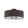 Lampa sufitowa okrągła z tkaniny w kolorze czarny melanż 50cm 1xE27 AMARELA M Nowodvorski 11658