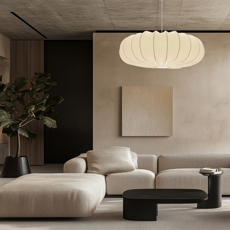 Lampa wisząca skandynawska z abażurem kremowym latte 66cm CAFEE 1xE27 Candellux Studio 31-39224