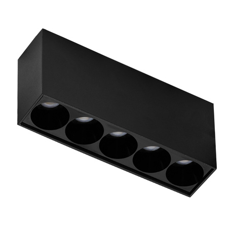 Oprawa sufitowa natynkowa 13,5cm x 3,2cm LED TETRIX 5 8W CCT BK AZZARDO AZ6280