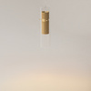 Lampa wisząca ryflowana złota tuba w szklanej otoczce Dynamics MOD326PL-01MG Maytoni