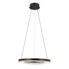 Czarna lampa wisząca okrąg 50cm z dekorem LED Morte Italux PND-34535-M-BK