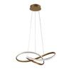 Złota lampa wisząca LED o średnicy 50cm z wyborem barwy światła Consa Italux PND-19221C-GD