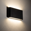 Płaski kinkiet elewacyjny czarny 17,5x9cm światło góra dół LED 3000K SEMI LED M Nowodvorski 11364