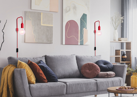 KINKIET LAREN 1 CZERWONY Candellux 50401191