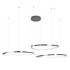Lampa wisząca trzy nieregularne okręgi w kolorze czarnym szczotkowanym Maxlight P0663D Cayenne 3