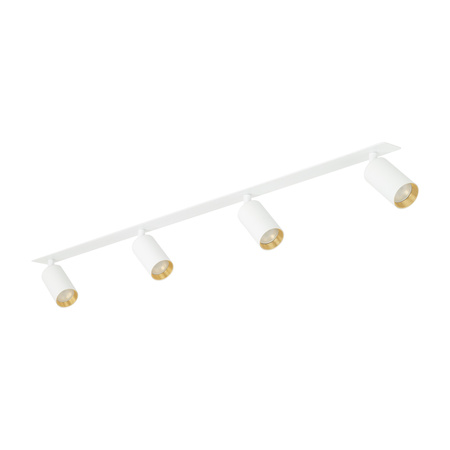 Lampa sufitowa biała listwa podtynkowa 4 ruchome tuby AMIS WHITE 4xGU10 Tk Lighting 10813