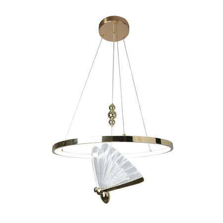 Lampa wisząca Marissa Ring złota z motywem motyla LED CCT Light Prestige LP-2515/1P GD