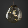 Lampa wisząca koniakowy szklany zniekształcony klosz 25cm LAVA M BROWN 1xE27 Tk Lighting 11326