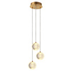 Lampa wisząca Brillant 3 złota LED CCT Light Prestige LP-3303/3P GD