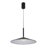 Lampa wisząca czarna 47,5cm spłaszczony stożek LED 3000K/4000K/6000K Sardena Italux PND-01510-L-BK