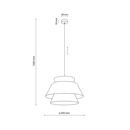Lampa wisząca o średnicy 38cm KALUM WOOD 1XE27 Tk Lighting 11784