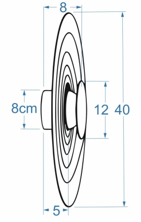 Biały dekoracyjny okrągły płaski kinkiet o średnicy 40cm ryflowany RIPPLE WALL 40 WH Azzardo AZ7292