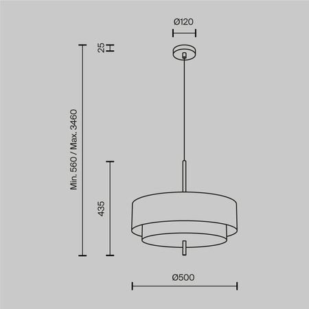 Lampa wisząca 50cm 5xE27 do salonu Bergamo MOD613PL-05W Maytoni