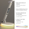 Biała lampka biurkowa LED z zegarkiem i stacją ładowania TINA RGB Just Light 11018-16