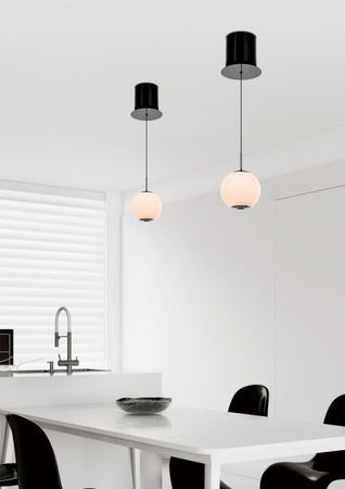 Lampa wisząca jedynka LED Luberon czarny chrom Aviano Lighting 6051-105