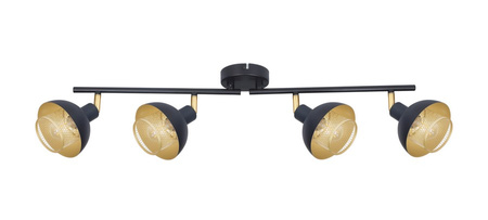 Lampa sufitowa SAVIO Italux SPL-27357-4-BK-GD