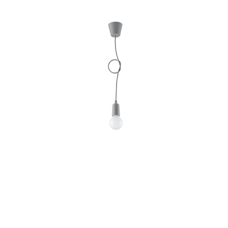 Lampa wisząca DIEGO 1 szara Sollux SL.0575