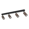 Poczwórna listwa sufitowa z ryflowanymi brązowymi tubami TUNE BROWN 4XGU10 Tk Lighting 16149