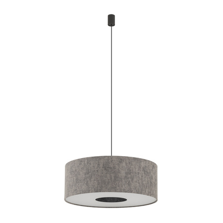 Lampa wisząca o średnicy 50cm z abażurem w kolorze jedwabistego grafitu 1xE27 LAGO M Nowodvorski 11674