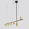 Lampa wisząca Arizona czarno - złota 6xGU10 Light Prestige LP-074/6PL BK/GD