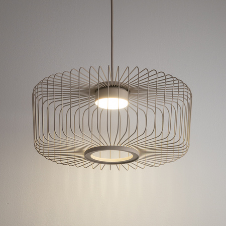 Beżowa lampa wisząca druciana cylindryczna na żarówkę GX53 KENAI C Nowodvorski 12226