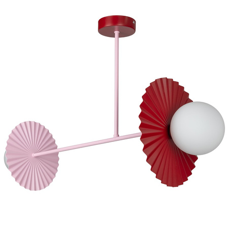 Lampa wisząca Bloom 2xG9 Róż-burgund Milagro MLP0297