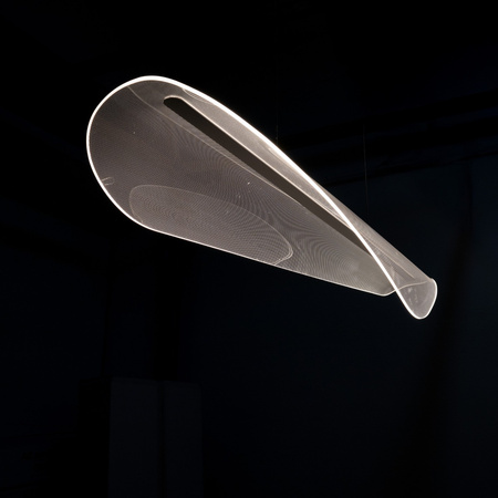 Designerska lampa wisząca z przezroczystego akrylu LED 3000K MANTA 120 PENDANT 3000K BK AZZARDO AZ6794