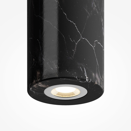 Lampa wisząca tuba czarna z marmuru Basic Texture LED Maytoni MOD461PL-L5BK