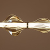 Podłużna pozioma lampa wisząca z efektywnego szkła ELVA BRASS LED 30W Tk Lighting 18216