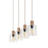 Poczwórna lampa sufitowa listwa SIERRA WOOD 4xE27 Tk Lighting 11802
