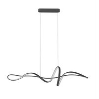 Lampa wisząca biała fala LED 3 barwy światła Mila Italux PND-23523A-BK